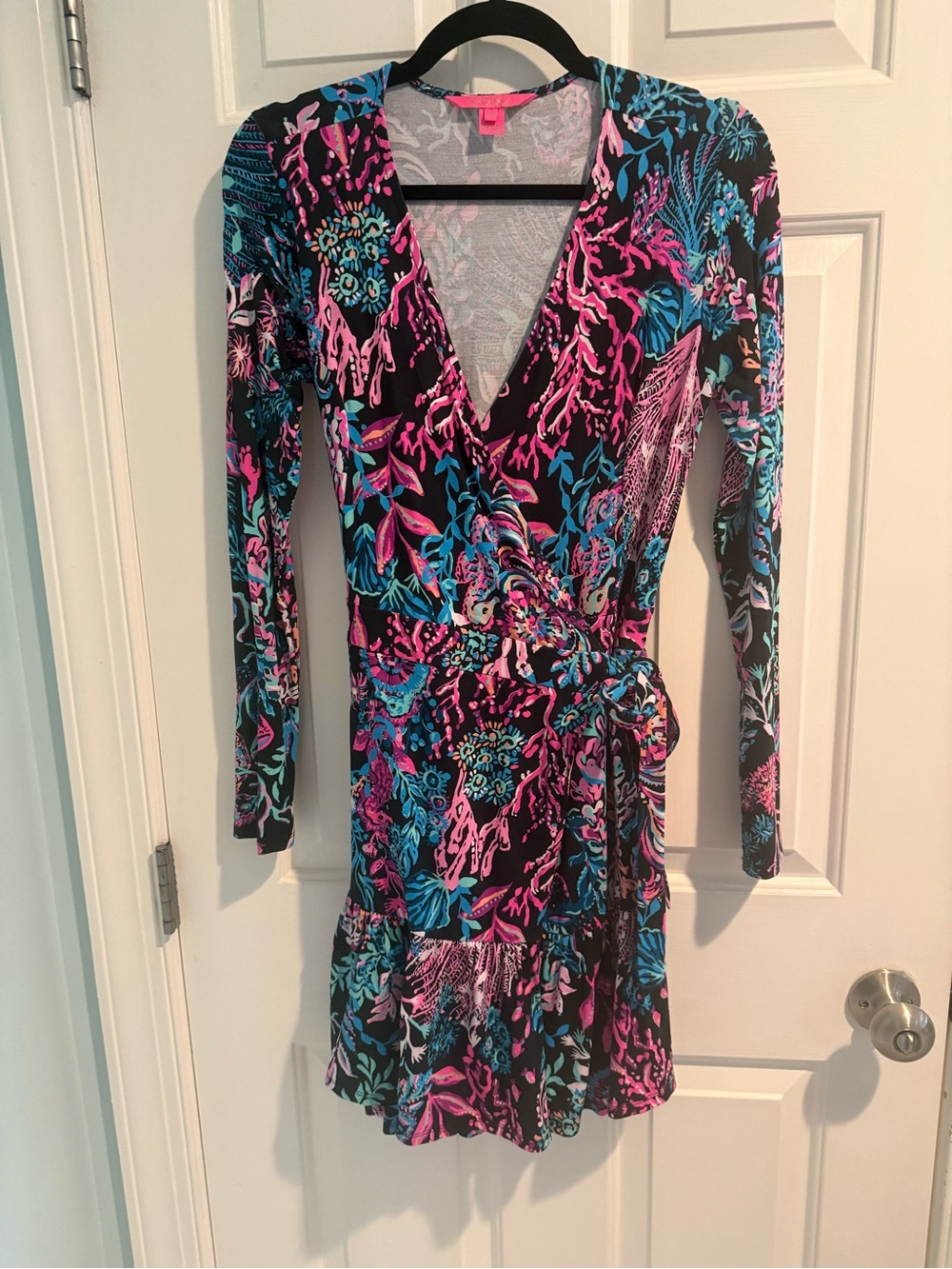 Lilly Pulitzer Karlie Wrap Romper Pop Up Got Your Back Floral M